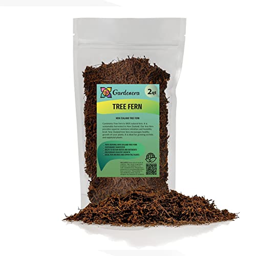 Gardenera Premium New Zealand Tree Fern by GARDENERA - Orchid and Epiphytal Plants Growing Medium and Reptile Substrate - 2 Quart Bag - Image 1