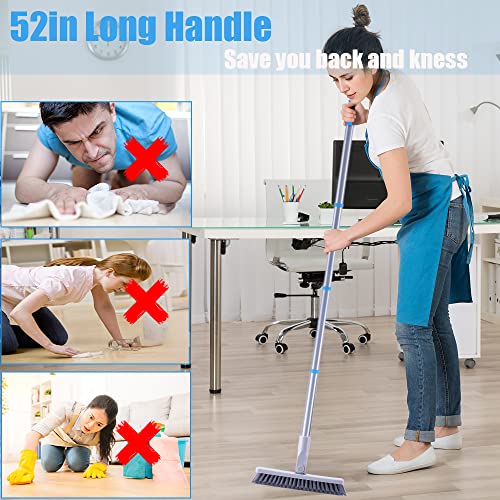 YONILL Grout Brush with Long Handle - Heavy Duty Grout Cleaner Brushes for Tile Floors, Swivel Stiff Bristles Floor Scrubber Cleaning Tool, Floor Scrub Brush for Shower, Kitchen, Baseboards and Corner - Image 4