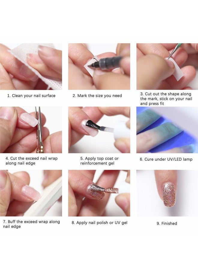 esowemsn - Silk Nail Wrap Reinforce Repair Bandage Tape Easy Trimerable for UV Gel Acrylic Nail Art Extension Fiberglass Professional Manicures Tool Accessories - Image 1
