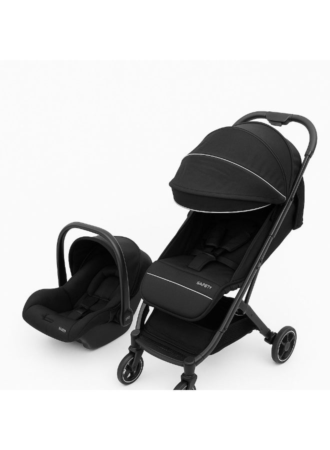 بورباي عربة أطفال بورباي 2 في 1 مع مقعد سيارة | خفيفة الوزن وقابلة للطي | مناسبة من حديثي الولادة حتى الطفل | سهلة الحمل والسفر - Image 1