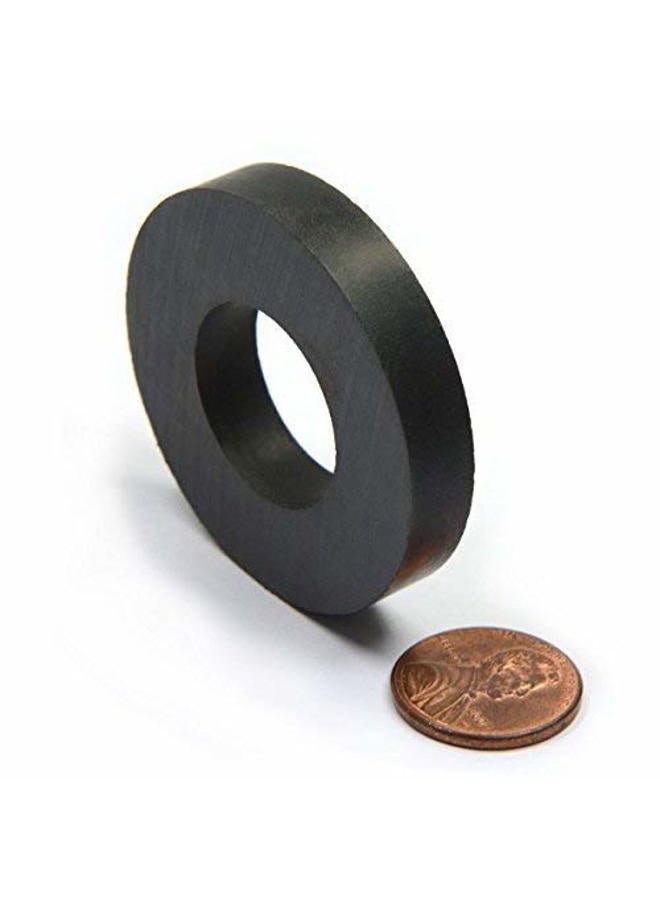 CMS Magnetics Grade 8 Ceramic Ring Magnet, OD 45 mm x ID 22mm x 8 mm. 6 Pack - Image 3
