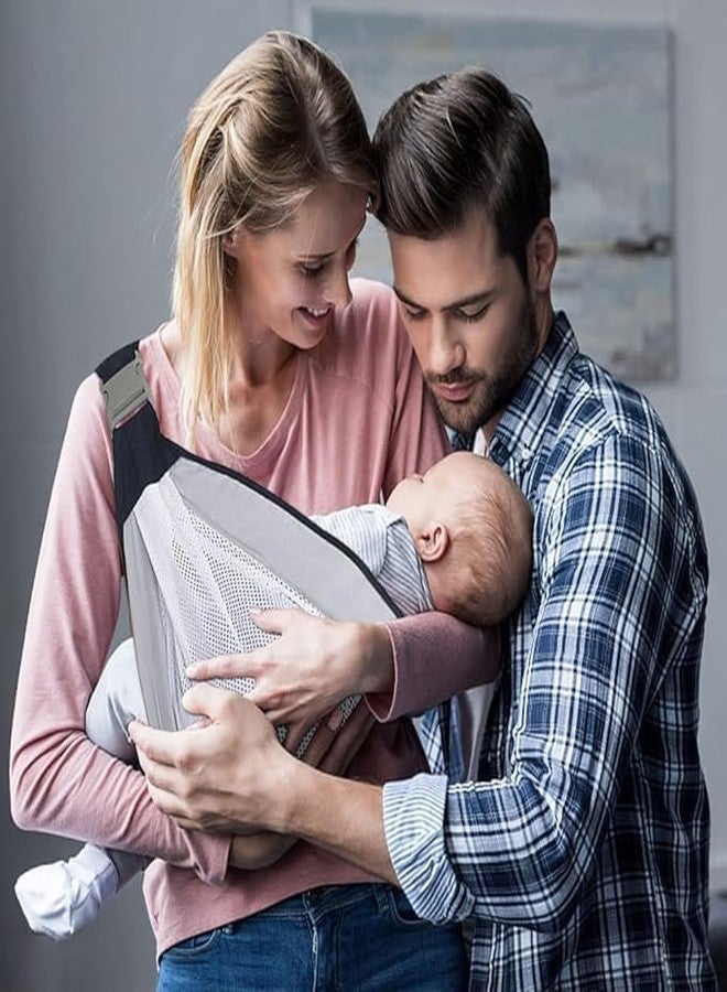 SMARAN Baby Carrier Newborn to Toddler | Baby Wraps Carrier | Adjustable Baby Sling | Lightweight Breathable Baby Carrier | Wrap with Thick Shoulder Straps for 0-36 Months Infant (Blue) - Image 5