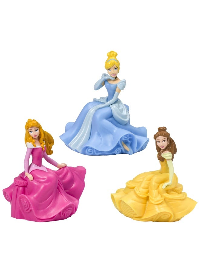 DecoPac Decoset Disney Princess Once Upon A Moment Cake Topper 3-Pieces Decorations Set With Aurora Belle And Cinderella Collectible Figure For Hours Of Fun After The Party  - Image 2