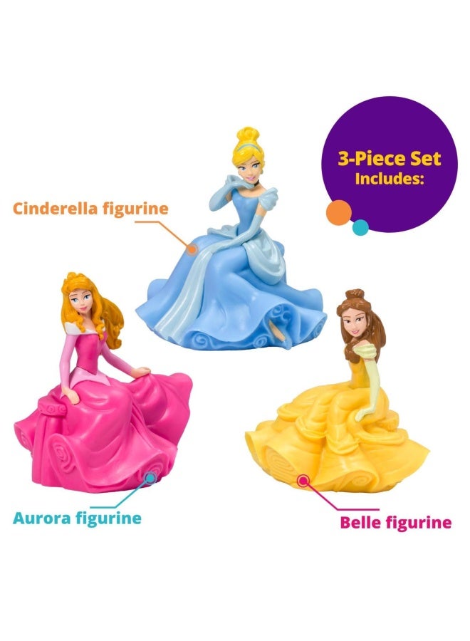 DecoPac Decoset Disney Princess Once Upon A Moment Cake Topper 3-Pieces Decorations Set With Aurora Belle And Cinderella Collectible Figure For Hours Of Fun After The Party  - Image 4