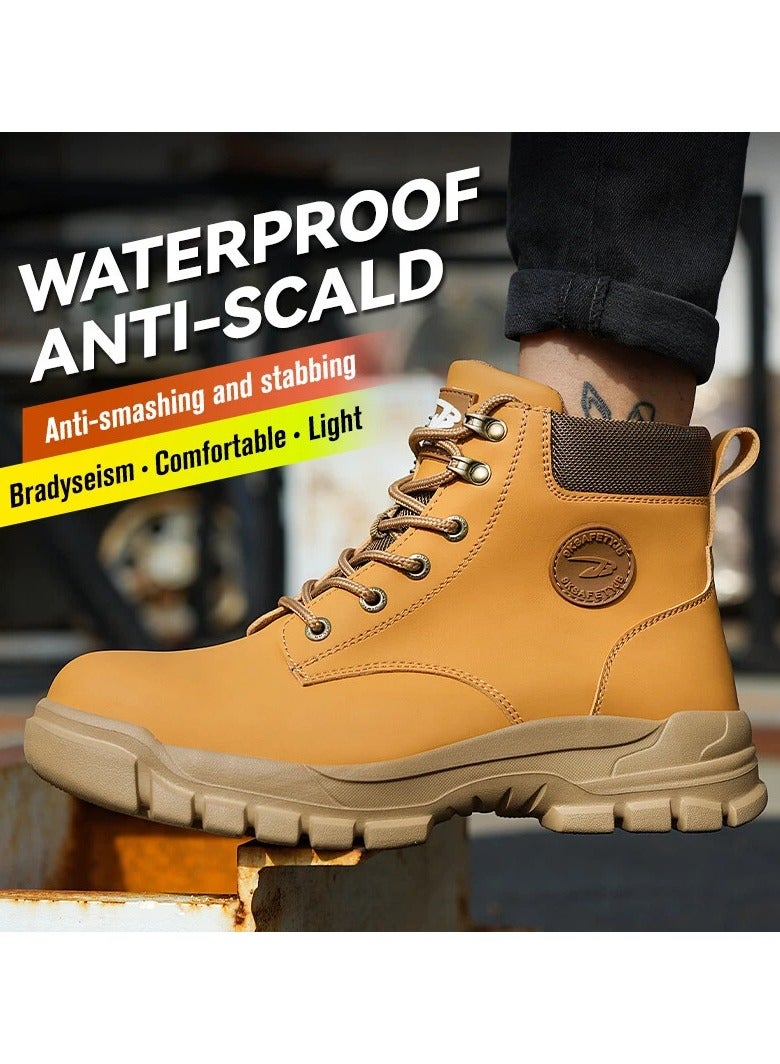 Steel Toe Shoes for Men Lightweight Safety Shoes Comfortable Puncture Proof Slip On Indestructible Work Shoes and Fashion Sneakers. - Image 5