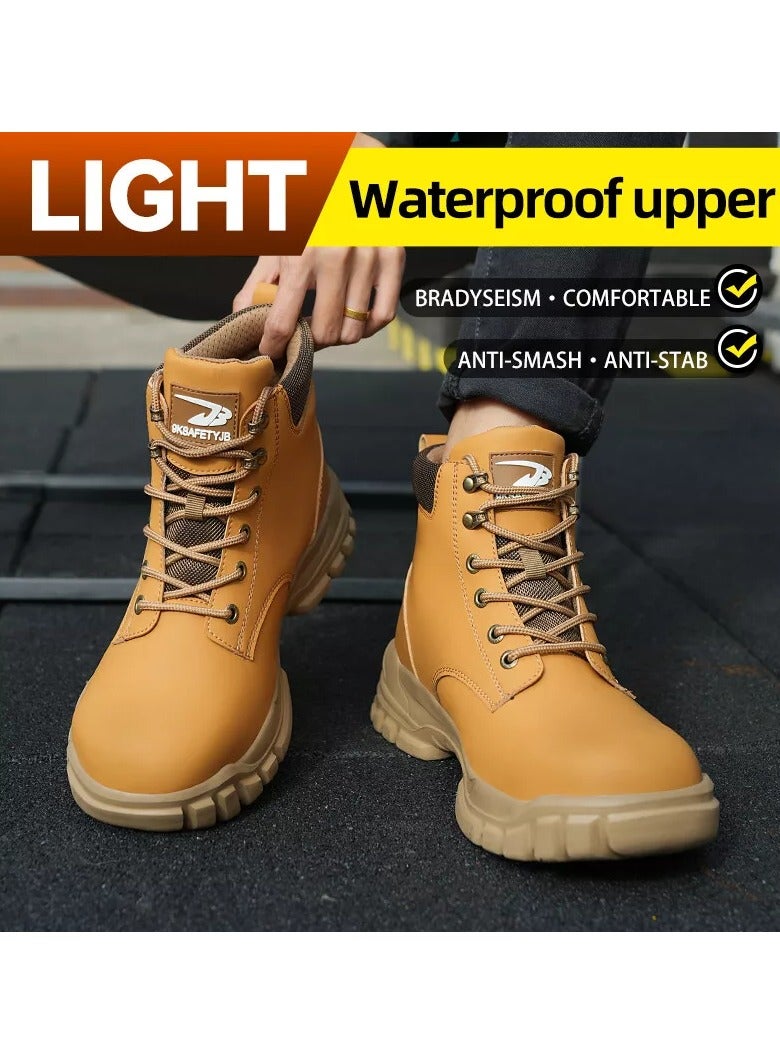 Steel Toe Shoes for Men Lightweight Safety Shoes Comfortable Puncture Proof Slip On Indestructible Work Shoes and Fashion Sneakers. - Image 3