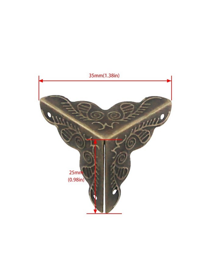 Owfeel 24pcs 25mm Antique Bronze Corner Decorative Corner Box Corner Corner Pad Corner Protector - Image 2