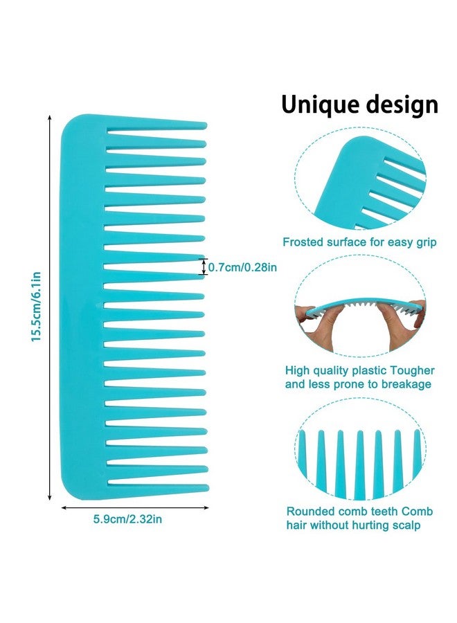 IOUALEY 3 Pcs Large Hair Detangling Comb Wide Tooth Comb No Handle Shampoo Detangling Comb For Wet Hair Dry Hair Long Hair Curly Hair Plastic Comb Set For Lady Women Girls 3 Colors - Image 3