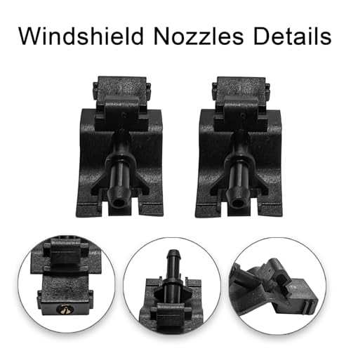 YIENAKFUN Front Windshield Washer Nozzle Kit Compatible with Corolla Camry RAV4 Highlander Tundra, GX460 RX350 IS250 Replaces 85381-12300 85381-12320 Wiper Washer Nozzle Spray Jet - Image 2