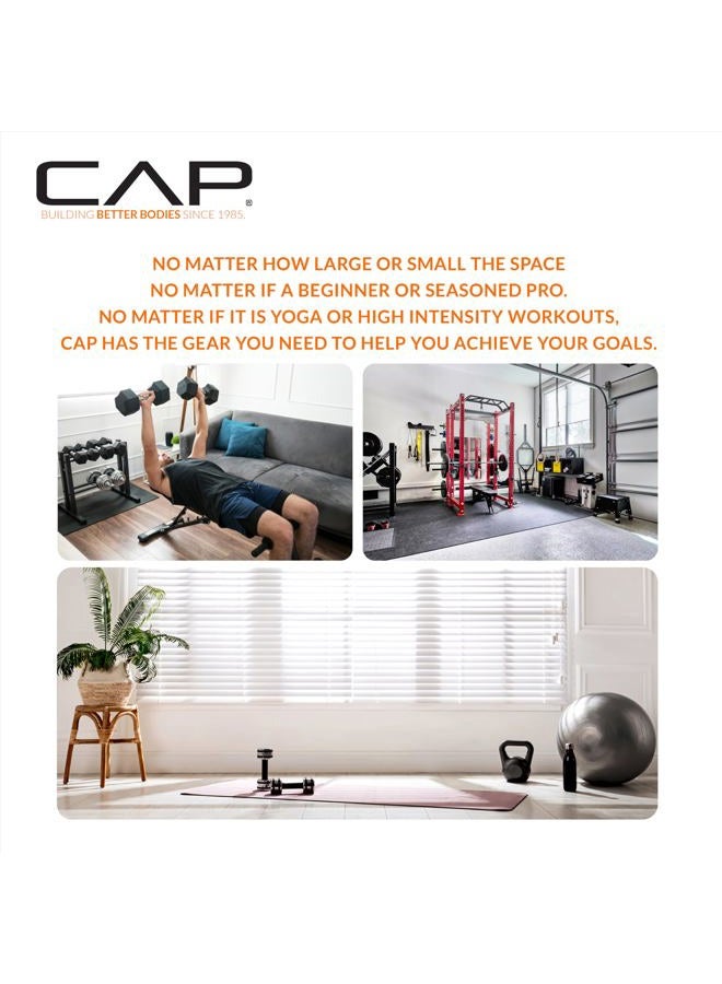 Cap Barbell Neoprene Dumbbell Set with Rack, 20 Pounds, Black - Image 3