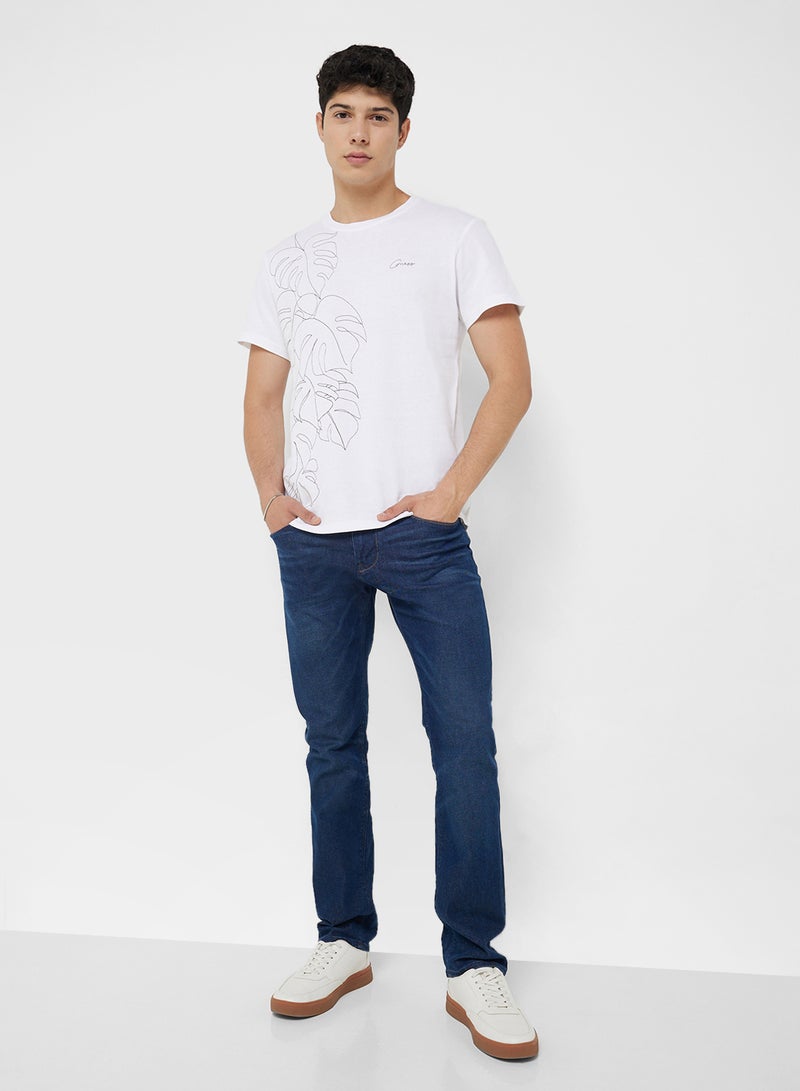GUESS Printed Short Sleeve Crew Neck T-Shirt  - Image 4