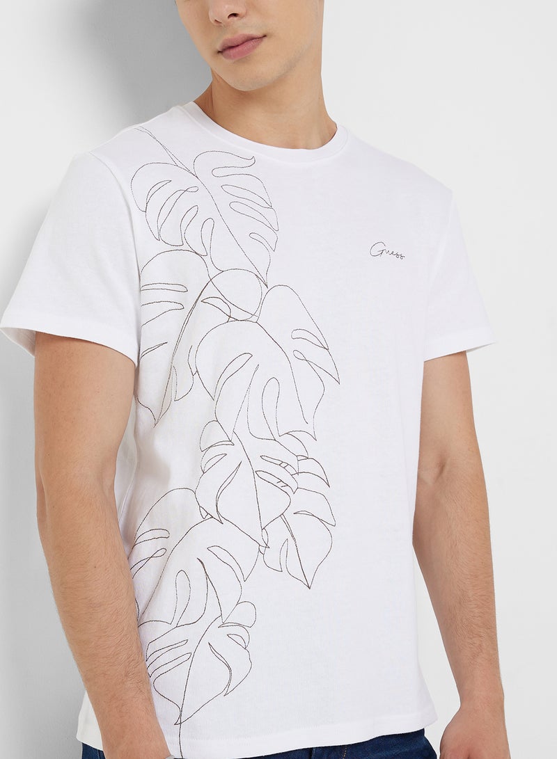 GUESS Printed Short Sleeve Crew Neck T-Shirt  - Image 3