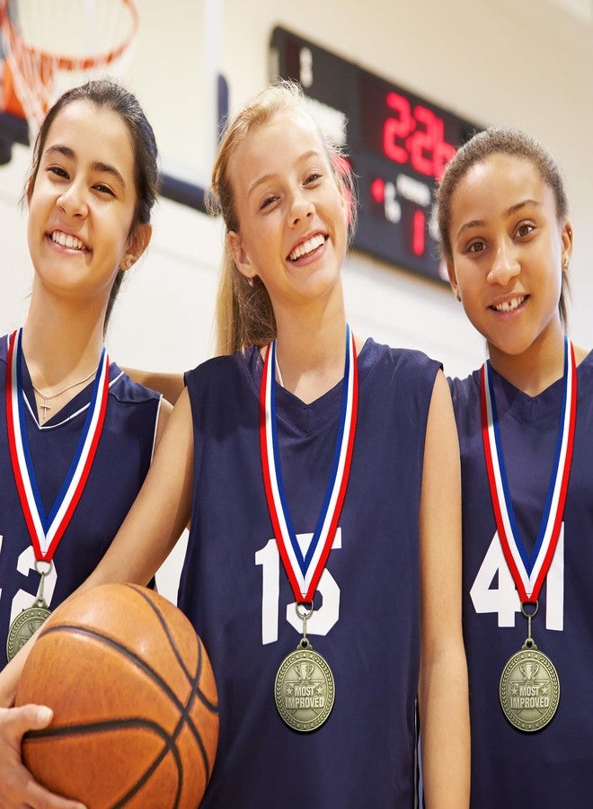 ٢٤ ميدالية لأفضل لاعب متطور، مقاس ٢ بوصة، جائزة اللاعب الأكثر تطوراً مع شريط للرقبة، كأس، هدية تذكارية للتخرج، نهاية العام الدراسي، ليالي تكريم طلاب السنة النهائية في كرة القدم، فعاليات رياضية، هدايا للمسابقات - Image 5