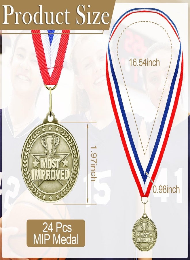 ٢٤ ميدالية لأفضل لاعب متطور، مقاس ٢ بوصة، جائزة اللاعب الأكثر تطوراً مع شريط للرقبة، كأس، هدية تذكارية للتخرج، نهاية العام الدراسي، ليالي تكريم طلاب السنة النهائية في كرة القدم، فعاليات رياضية، هدايا للمسابقات - Image 2