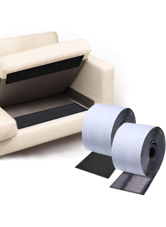 Generic TEUVO Couch Cushion Non Slip Pads to Keep Couch Cushions from Sliding  Hook and Loop Tape with Adhesive for Smooth Surfaces  2m Long and 11cm Wide  - Image 1
