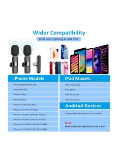ELTRAZONE ELTERAZONE Professional Wireless Lavalier Lapel Microphone for iPhone, iPad - Cordless Omnidirectional Condenser Recording Mic for Interview Video Podcast Vlog YouTube, Bluetooth, Black  - Image 2