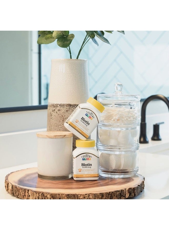 21st Century أقراص البيوتين، 10,000 ميكروغرام، بدون نكهة 120 حبة - Image 4