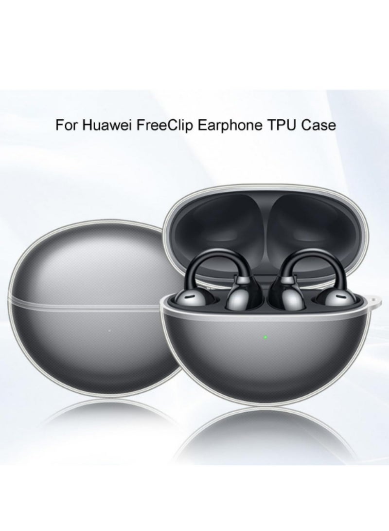 1PCS Silicone Protective Cover Case for Huawei FreeBuds Clip Transparent Full Coverage Earphone Dust Proof Case (Soft Durable Fit, Clear) - Image 5