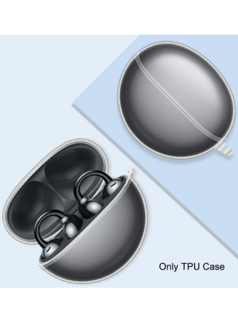 1PCS Silicone Protective Cover Case for Huawei FreeBuds Clip Transparent Full Coverage Earphone Dust Proof Case (Soft Durable Fit, Clear) - Image 4