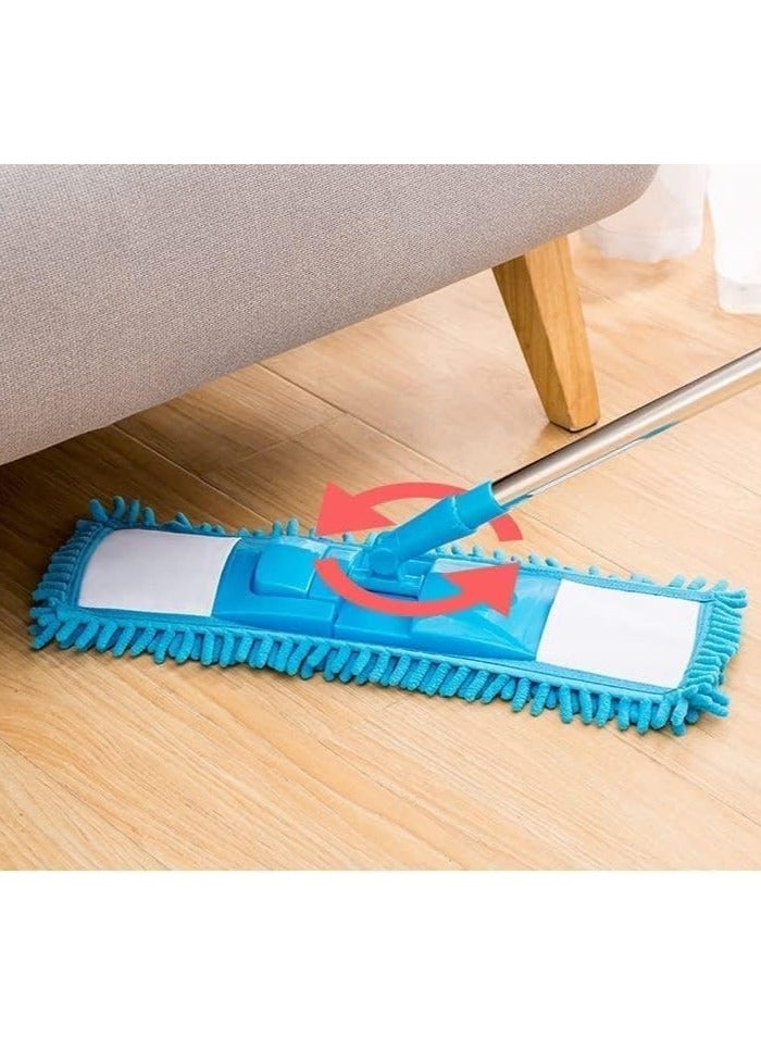 Generic Multicolor Microfiber Floor Mop with Stainless Steel Handle – Reusable Cleaning Mop for Tiles, Marble, Ceramic & Wooden Floors - Image 5