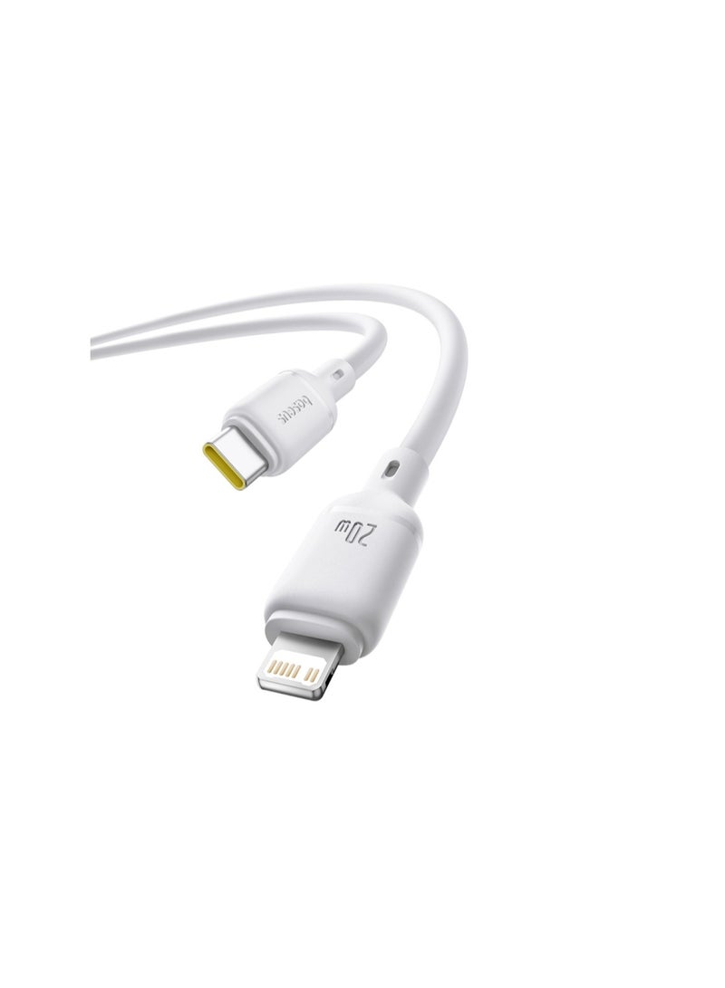 بيسوس Cabo Baseus Silky Series Usb C Lightning Pd 20w 2m Branco white - Image 2