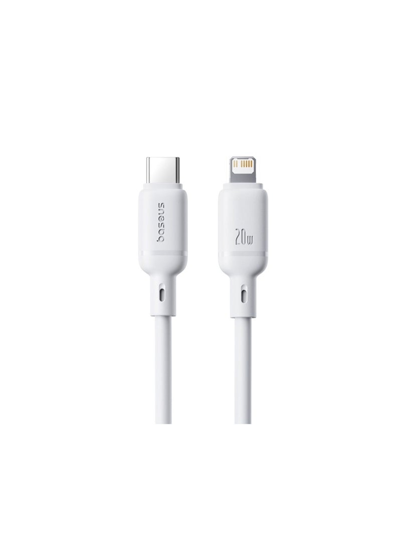 بيسوس Cabo Baseus Silky Series Usb C Lightning Pd 20w 2m Branco white - Image 1