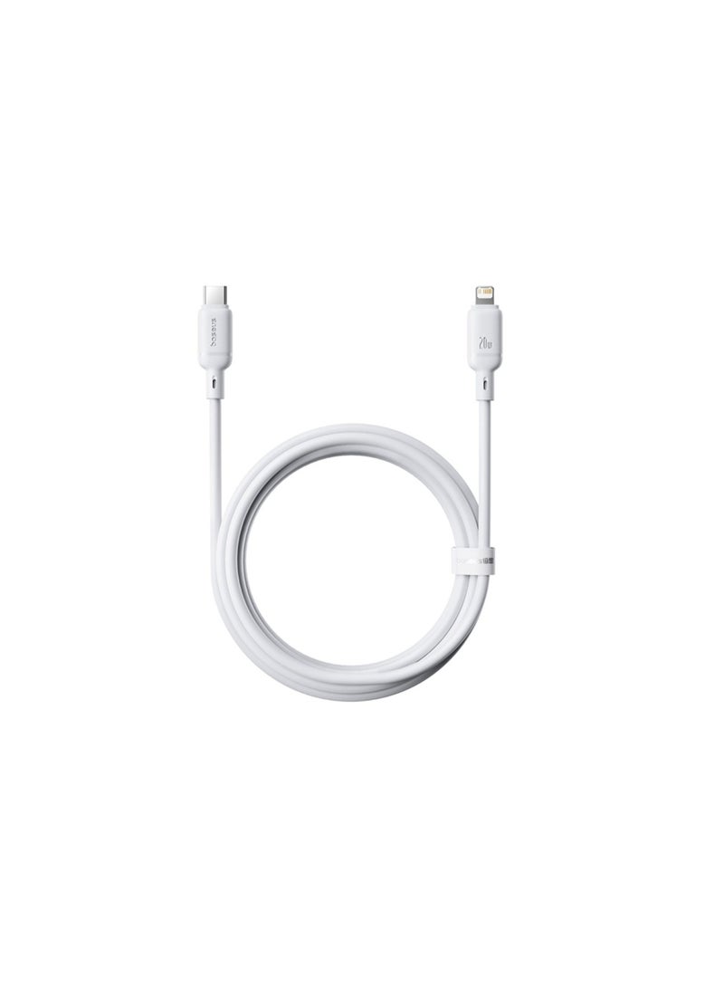 بيسوس Cabo Baseus Silky Series Usb C Lightning Pd 20w 2m Branco white - Image 4