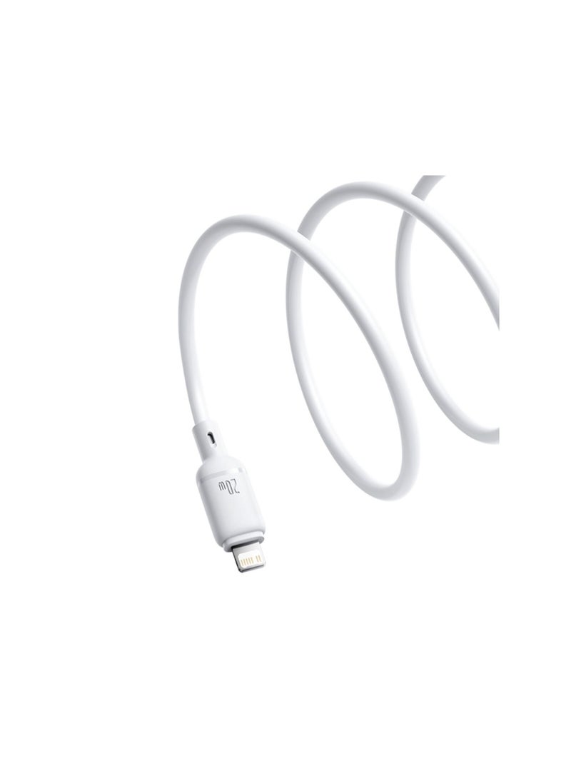 بيسوس Cabo Baseus Silky Series Usb C Lightning Pd 20w 2m Branco white - Image 3