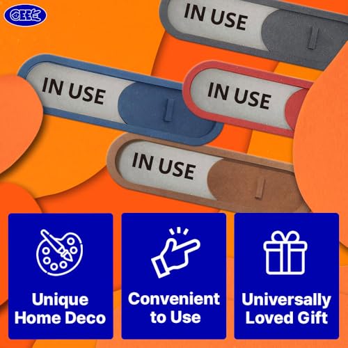 GEEKBEAR In Use Available Slider Door Sign for Home Office - Premium MDF, 7.5 x 2.2 in (Brown) - Image 3