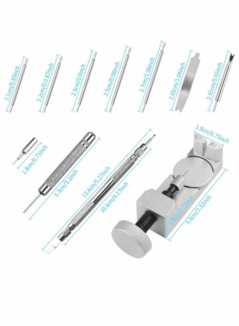 Watch Band Strap Repair Tool Set, Stainless Steel Adjustable Metal Strap Link Pin Spring Lever Remover Repair Tool for Watchmakers, Watch Shops, Watch Repairers, Home - Image 5