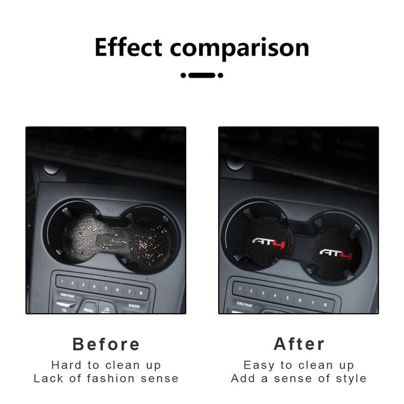 BFIVEANTE Car Cup Holder Coaster for GMC AT4,Silicone Cupholder Coaster,Car Interior Accessories,2.76 Inch 2 Pieces - Image 5