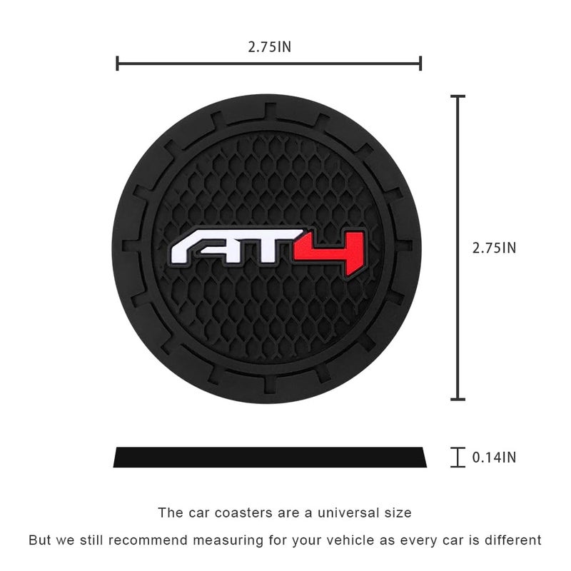 BFIVEANTE Car Cup Holder Coaster for GMC AT4,Silicone Cupholder Coaster,Car Interior Accessories,2.76 Inch 2 Pieces - Image 2