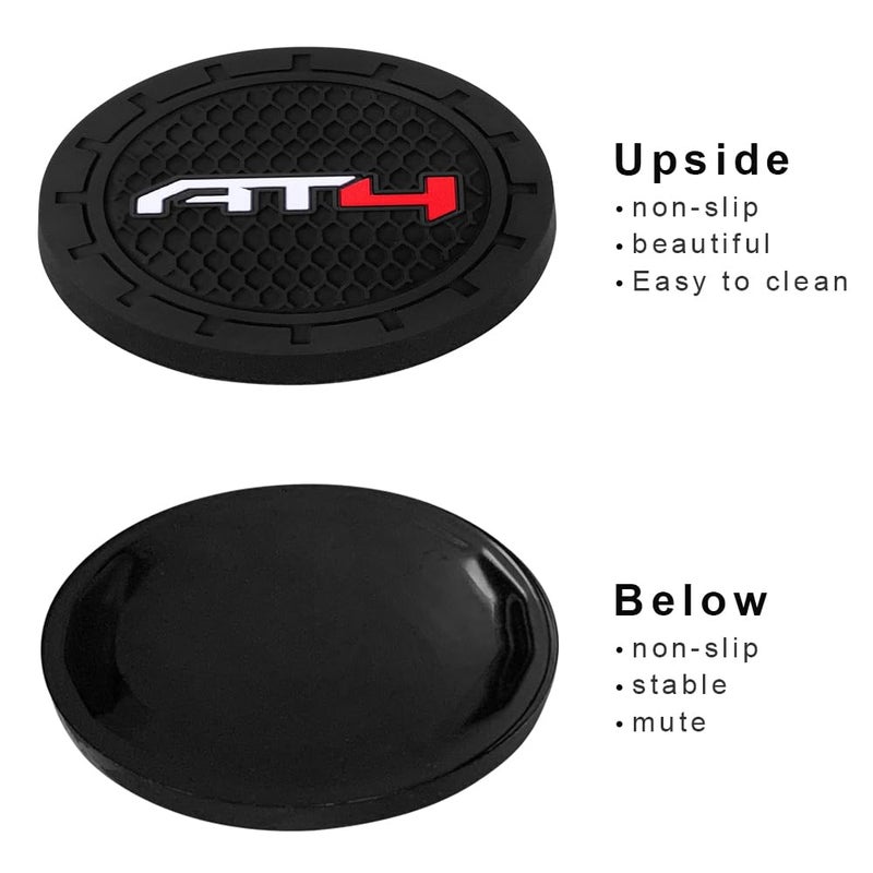 BFIVEANTE Car Cup Holder Coaster for GMC AT4,Silicone Cupholder Coaster,Car Interior Accessories,2.76 Inch 2 Pieces - Image 3