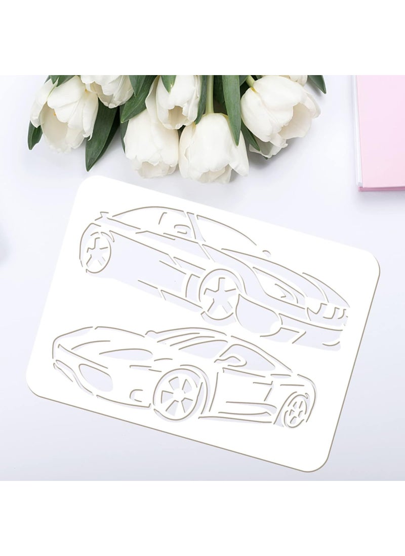 FINGERINSPIRE FINGERINSPIRE Sport Car Stencil 8.3x11.7inch Reusable Classic Car Pattern Decoration Template for Painting on Wood, Wall and Furniture  - Image 3
