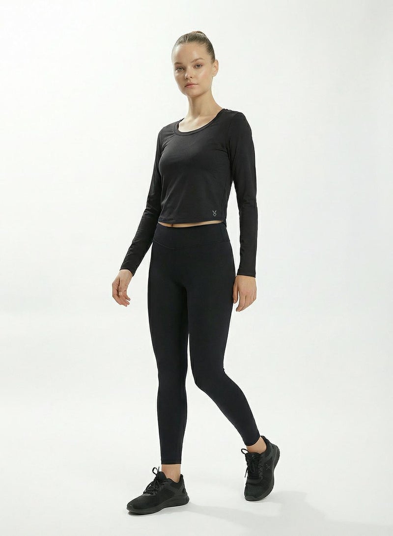 Cardio Bunny بلوزة نسائية بأكمام كاملة وياقة دائرية - Image 3