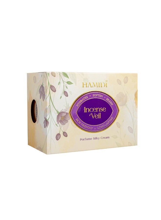 Hamidi Incense Veil Silky Cream Solid Perfume 15g, 0% Alcohol, Hydrating Gel Fragrance with Incense, Rose, Jasmine, Pear, Vanilla & Patchouli, Lightweight Mousse Texture - Image 5