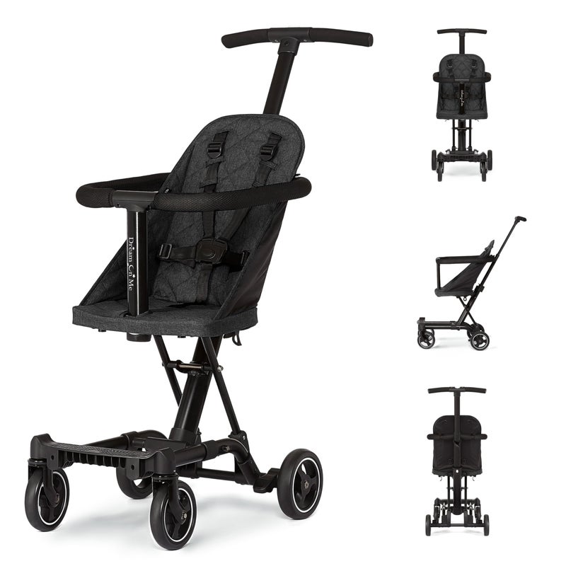 Dream On Me Dream On Me Lightweight and Compact Coast Rider Stroller with One Hand Easy Fold Adjustable Handles and Soft Ride Wheels Black