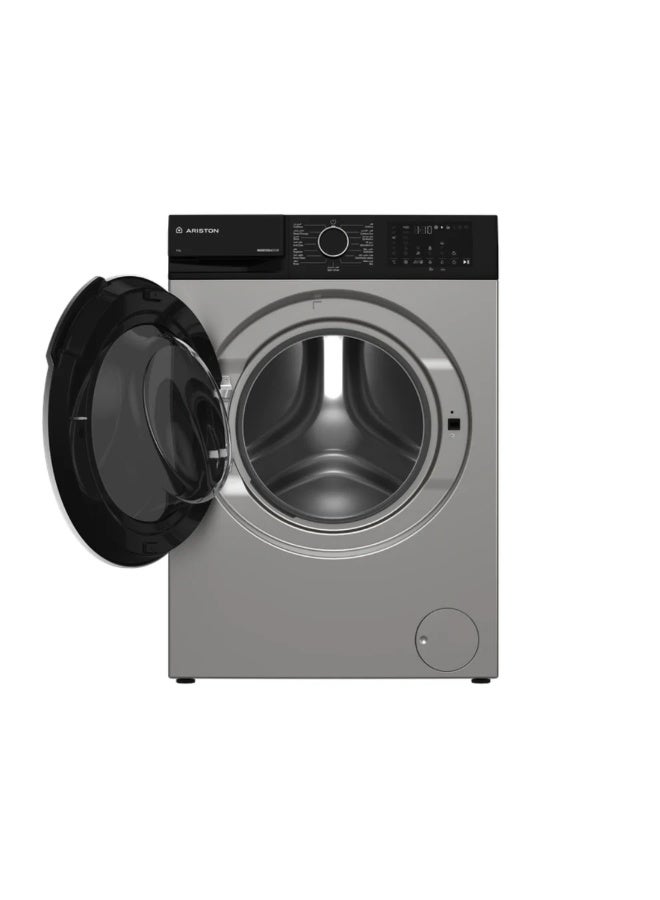 أريستون Ariston Washing Machine 9 Kg 1400 RPM Front Load Digital Inverter - Silver - WFST9GWHR 9 kg WFST9GWHR silver - Image 1