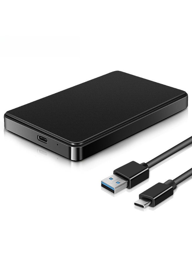 Generic USB3.1 SATA Mechanical Solid State Hard Disk Box Notebook External 2.5 Inch SSD Mobile Hard Disk Box TypeC-Color:Usb 2.0-black-delivery Data Cable  - Image 2
