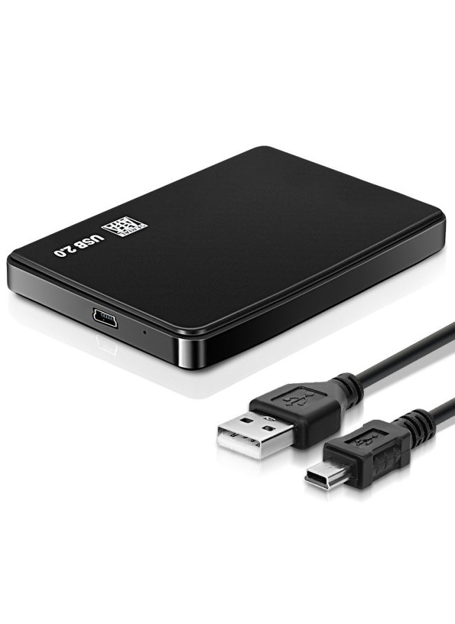 Generic USB3.1 SATA Mechanical Solid State Hard Disk Box Notebook External 2.5 Inch SSD Mobile Hard Disk Box TypeC-Color:Usb 2.0-black-delivery Data Cable  - Image 1