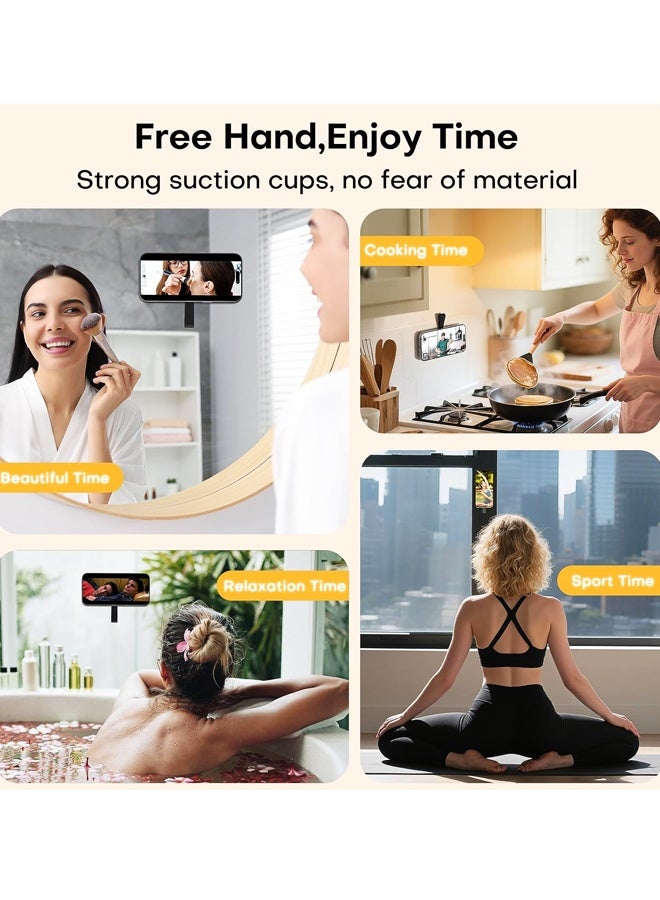 Magsafe Suction Phone Grip - Universal Magnetic Suction Grip, 360° Rotating Hands-Free Holder, Silicone Suction Grip for iPhone 16 Pro Max/15/Android/S25 - Image 5