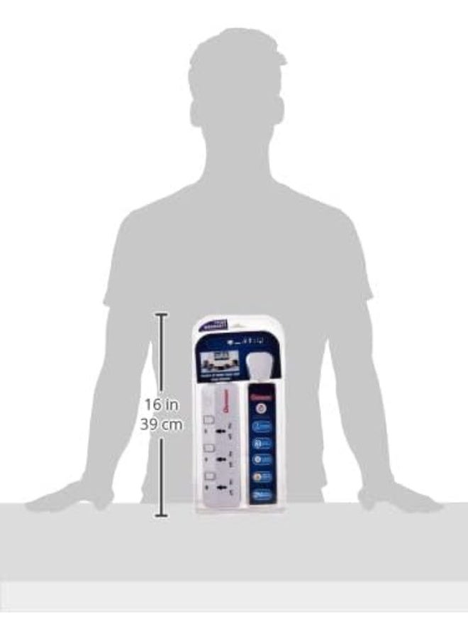 Oshtraco OTC3313S-2M 3 Way Universal Extension Socket with 2 Meter Cord - Image 3
