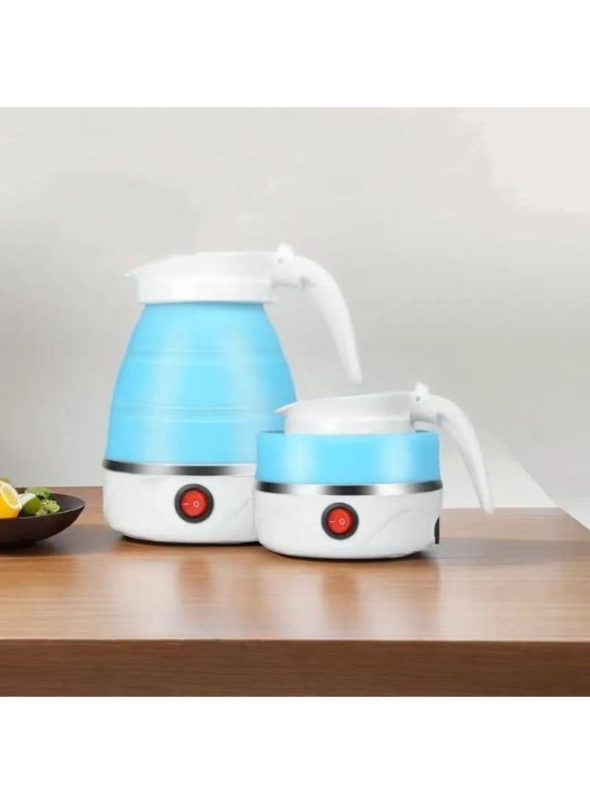 حصريا غلاية كهربائية للسفر قابلة للطي، غلاية ماء محمولة قابلة للطي من السيليكون وإبريق شاي للتخييم، غلاية كهربائية صغيرة خفيفة الوزن مع سلك طاقة قابل للفصل لسهولة التخزين والغليان السريع - Image 3