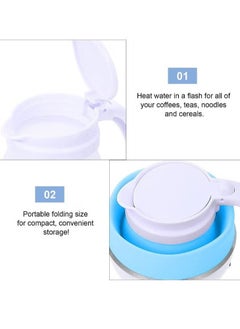 EXCLIFE Mini Retractable Foldable Kettle Silicone Electric Kettle Portable Small Outdoor Travel Kettle  - Image 3