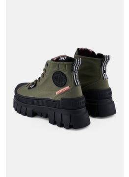 PALLADIUM Women Revolt Hi Tx Lace Up Ankle Boots, Olive  - Image 4