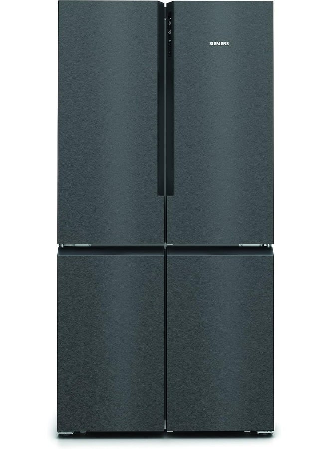Siemens KF96NAXEAG French Door Fridge Freezer, 605L Net Capacity , NoFrost, MultiAirflow, SuperCooling, LED, Black Stainless Steel 605 L KF96NAXEAG black - Image 1
