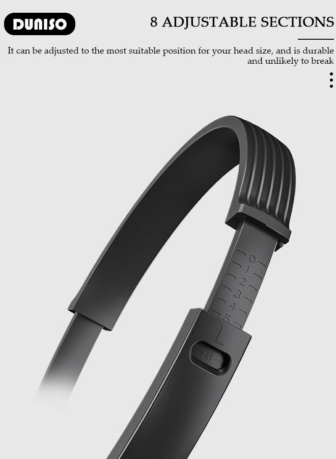DUNISO Wired Headset with Microphone Call Center Headset Corded Business Headphone Classical Fashion Lightweight Comfortable Wired Customer Service Headphone for Home Call Center Telemarketing Portable Business Headset for Offices, Insurance, Customer - Image 4
