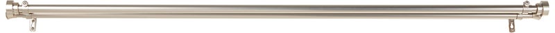 Rod Desyne Rod Desyne 10037995D Bonnet 1 OD 120170 inchSatin Nickel Double Curtain Rod Set 120170 