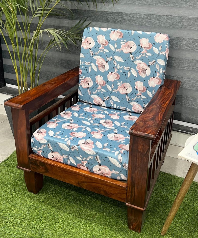 AMAZE ATTIRES Stretchable/Spandex Printed Sofa Slip Cover, Pack of 10 Sofa seat Covers can use for livingroom, Couch, Wooden Sofas & Offices (Blue Floral) - Image 2