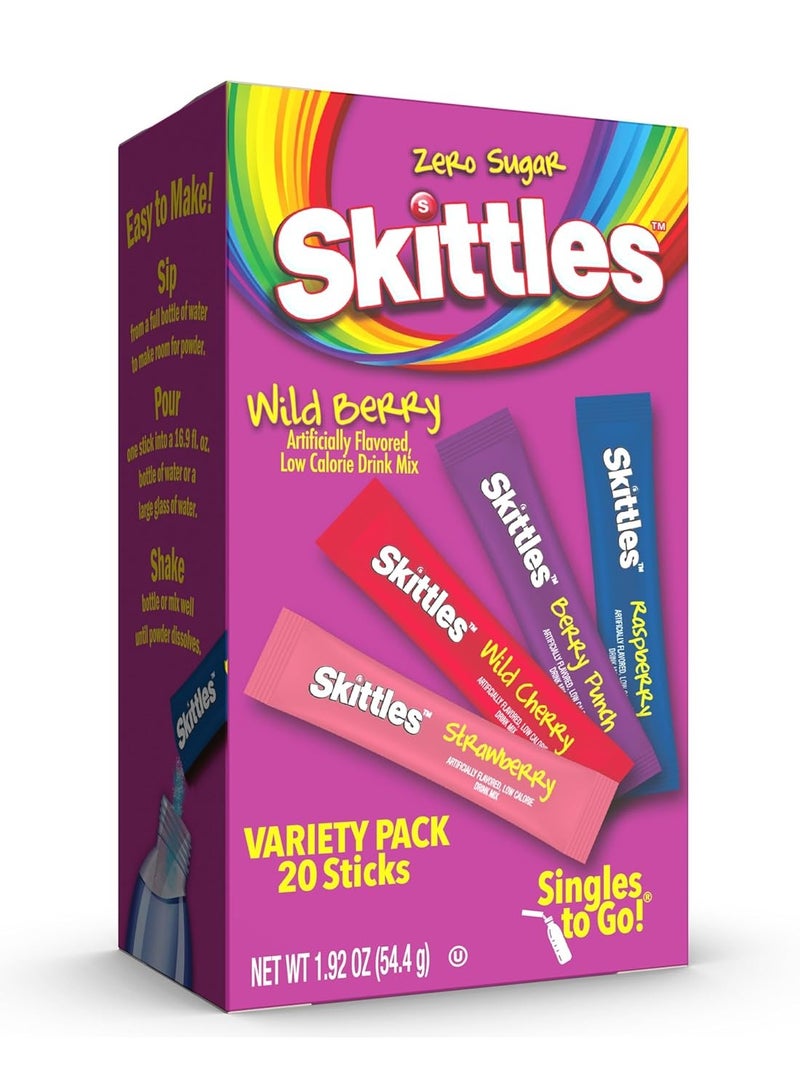 سكيتلس سكيتلز - سنجل تو قو مزيج مشروب باودر توت بري (20 حبات) - Image 1